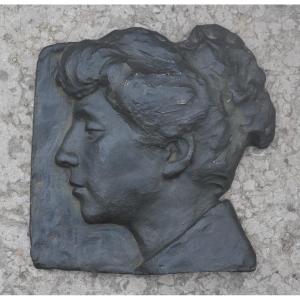 P.b., Bas-relief Of A Woman With A Bun (1956)