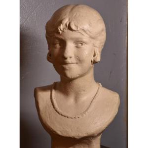 Jean-baptiste Belloc (pamiers 1863 - Paris 1919), Bust Of A Young Woman (circa 1900)