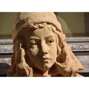 Henri Rogerol (attributed To), Bust Of A Girl Wearing A Bonnet (circa 1920)