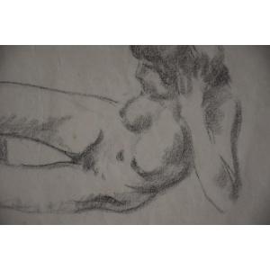 Joaquim Claret (camprodón 1879 - Olot 1964), Reclining Nude Woman (1914)