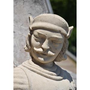 French School, Bust Of A Man With A Sheepskin Hat (circa 1850)