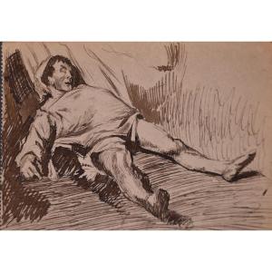 Joseph Marius Avy, A Figure After Daumier And Other Sketches (circa 1895)