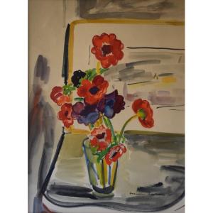  Maurice Savreux (lille 1884 - Sèvres 1970), Bouquet Of Flowers (1955)