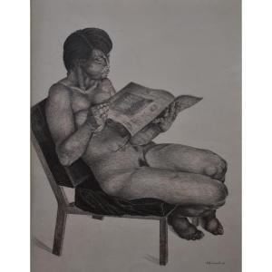 Louis Arnaud, Woman Reading A Magazine (circa 1960)