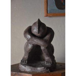 Luciano Viel, Crouching Figure (circa 1960)