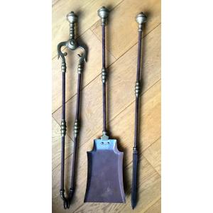 Fireplace Kit, Three Pieces, Spinning Top Sockets