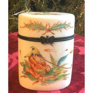 Porcelain Box With Chinese Decor