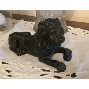 Lion With Ball In Cast Iron, XIXth