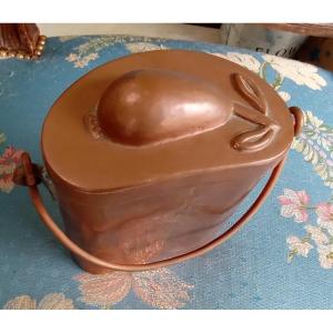 Small Copper Canteen With The Pear, Circa 1900
