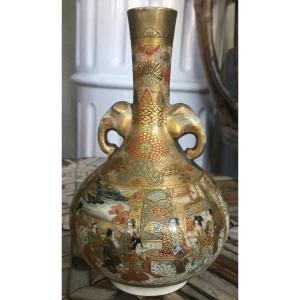 Miniature Satsuma Vase Signed