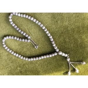 Necklace With Filigree Silver Beads