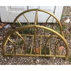 Small Magazine Rack In Golden Brass