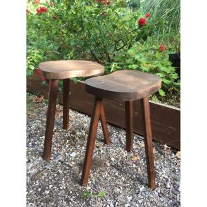 The Pair Of Modernist Dlg Stools By Chapo