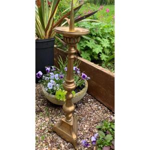 18th Century Gilt Bronze Candlestick 