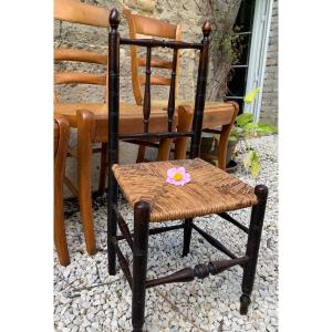 Turned Wooden Doll's Chair, Napoleon III