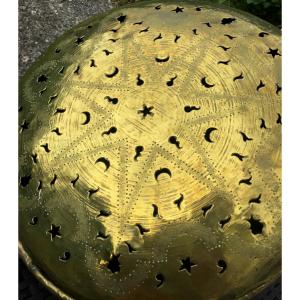 18th Century Copper Basin With Sun Decor