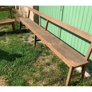 Large Natural Wood Bench 6 Or 7 Seats