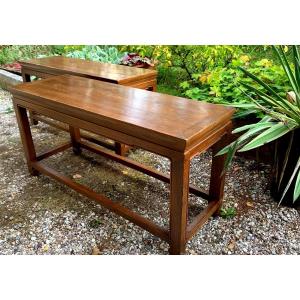 Pair Of Chinese Benches, For Entrance, Or End Of Bed 