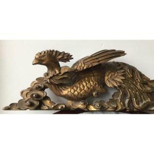 Golden Wood Decor, Phoenix In The Clouds 