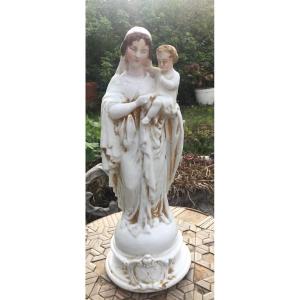 Virgin And Child, Paris Porcelain, 19th Century