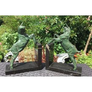 Pair Of Large Art Deco Bookends