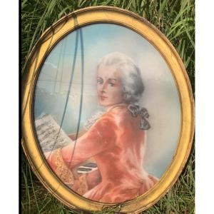 Pastel Portrait Of A Musician