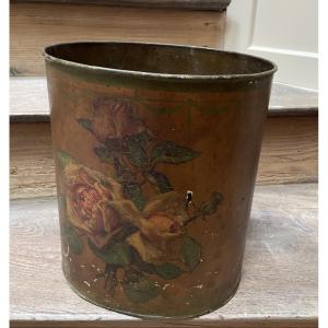 Painted Sheet Metal Basket, Napoleon III Period