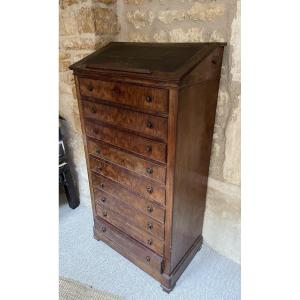 19th Century Mahogany And Veneer Cartonnier Or Notary Cabinet