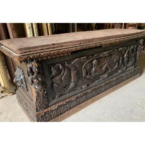 Renaissance Period Chest With Diana In The Bath