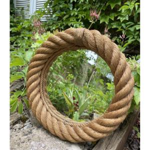 Mid-century Rope Mirror By Adrien Audoux & Frida Minet