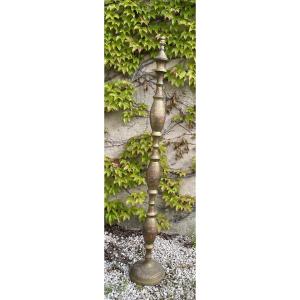 Syrian Floor Lamp In Damascened Steel 
