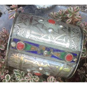Engraved Silver Opening Cuff Bracelet