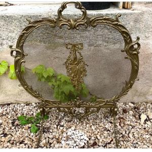 19th Century Gilt Bronze Fireplace Screen