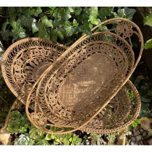 Folk Art, The 2 Woven Shuttle Baskets 