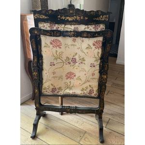 Fireplace Screen With Chinoiserie Decoration 