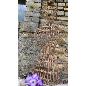 Large Wicker Laundry Mannequin, Dating From The 1900s