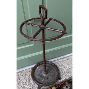 Enameled Cast Iron Umbrella Stand Imitating Bamboo 