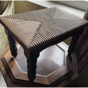 Trompe l'Oeil Stool Imitating Straw 