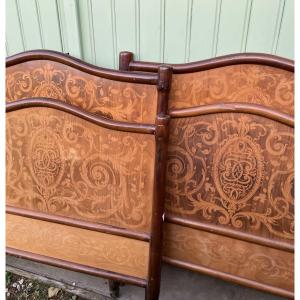 Pair Of Art Nouveau Beds, Circa 1900, By Jacob And Josef Kohn, Vienna