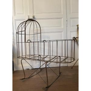 Restoration Period Metal Rocking Cradle 