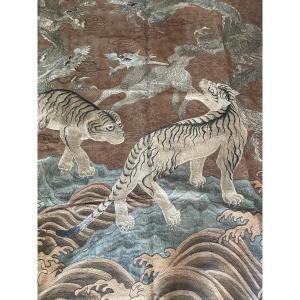 Japanese Embroidery Tigers And Dragons