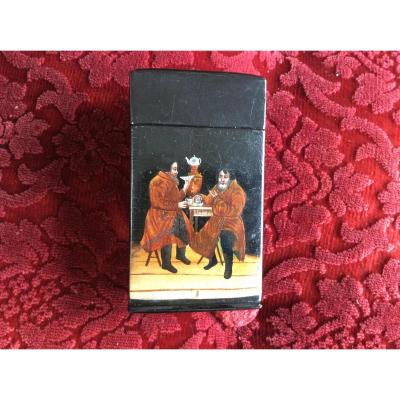 Russian Cigarette Case In Lacquered Wood
