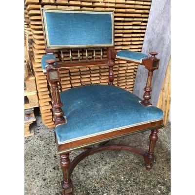 Louis XVI Style Armchair, With Scrapers, Nineteenth