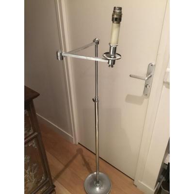 Reading Lamp In Silver Metal, 1950s