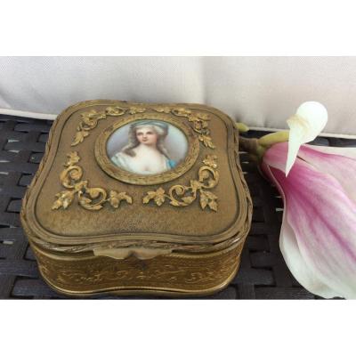 Napoleon III Box In Golden Brass
