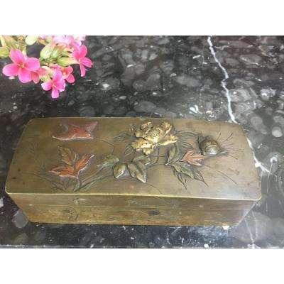Stamp Box, Bronze, Japan, Meiji Period