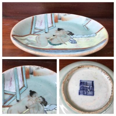 Erotic Plate - China, Canton 19th