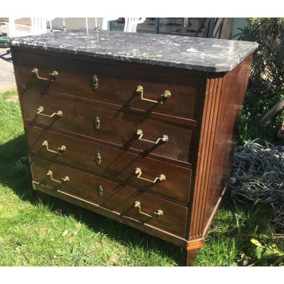Mahogany Commode D Restoration Period