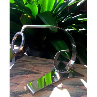 Chromed Metal Bottle Holder