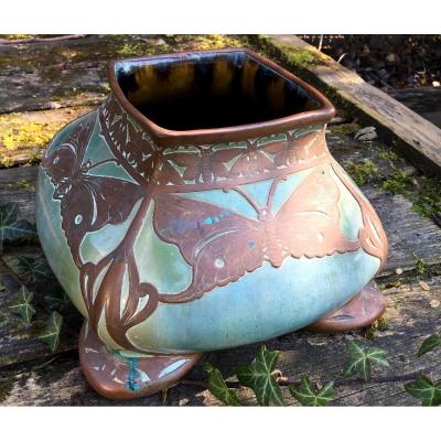 Marcel Bing (1875-1920) (attr To) Butterfly Vase